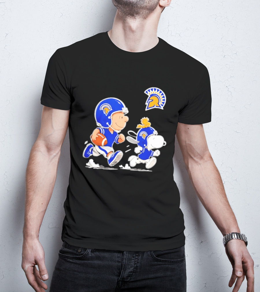 San José State Spartans Charlie Brown Woodstock Snoopy Football NCAA T-Shirt