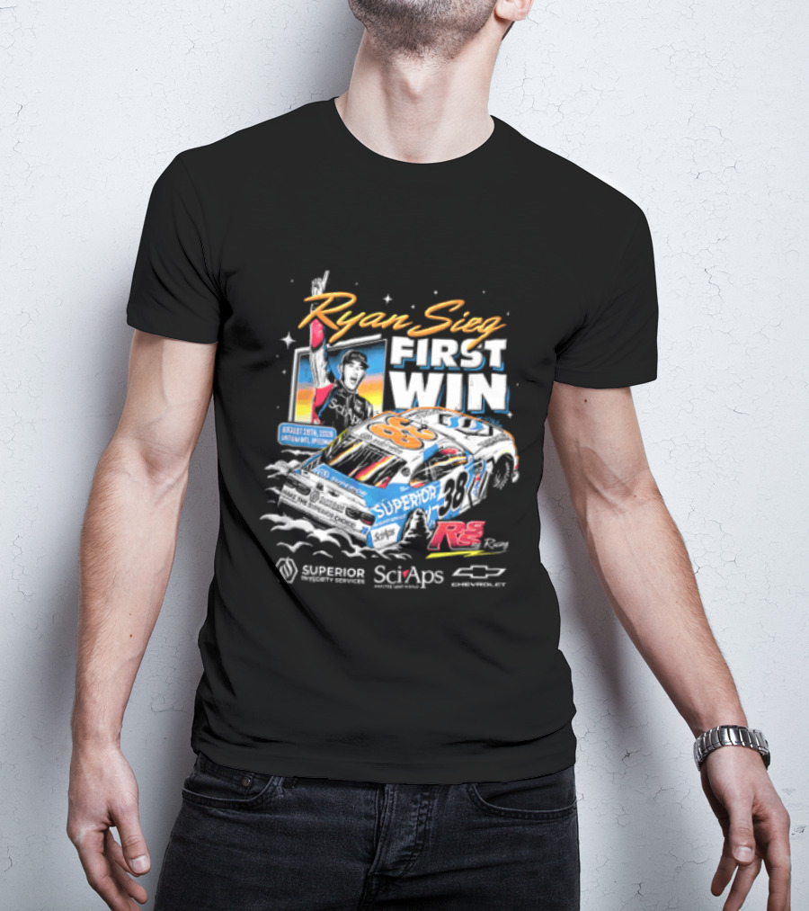 Ryan Sieg First Win August 28th 2026 Daytona Intl Speedway Superior Racing Chevrolet Stock Car Celebrating T-Shirt