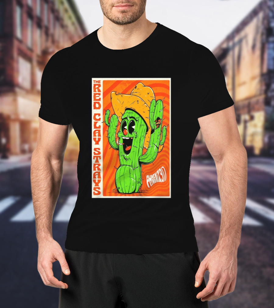 The Red Clay Strays Phoenix Cactus Character 2026 Desert Diamond Arena T-Shirt