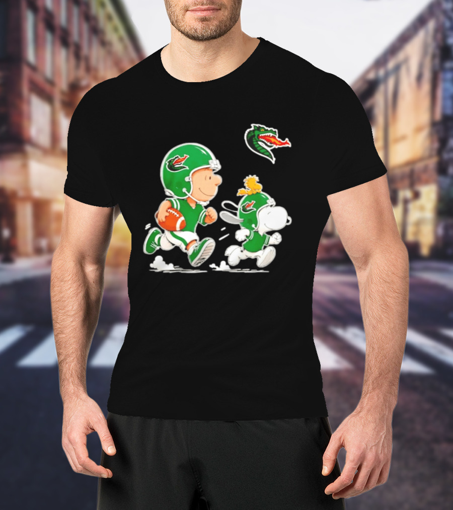 UAB Blazers Charlie Brown Woodstock Snoopy NCAA Football Collaboration T-Shirt