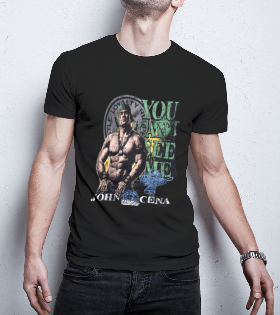 John Cena You Can't See Me Hustle Loyalty Respect Word Life Chain Gang Soldier T-Shirt