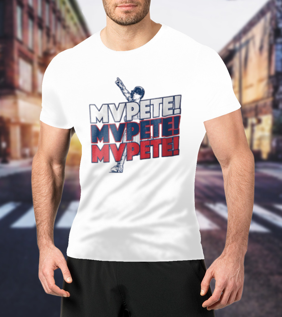 MVPETE Baseball Player Pointing Up Repeated T-Shirt