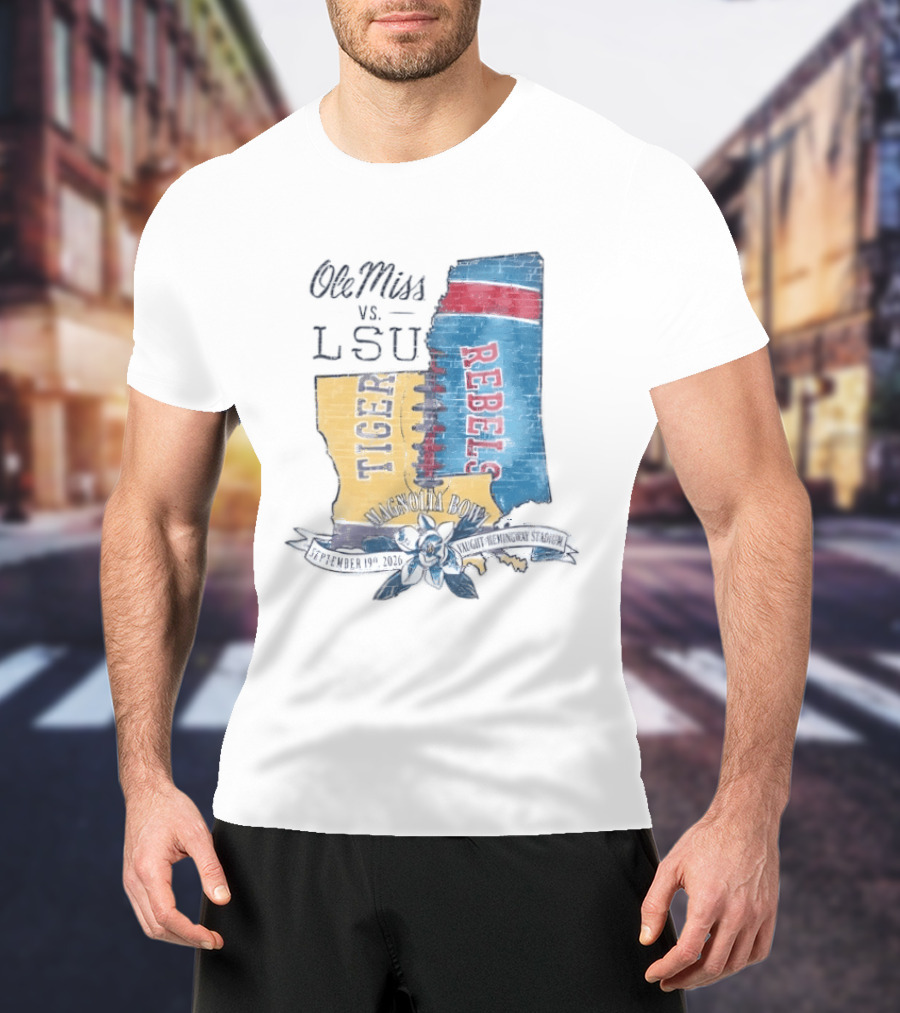 Ole Miss Vs LSU Magnolia Bowl September 19 2026 Vaught Hemingway Stadium T-Shirt