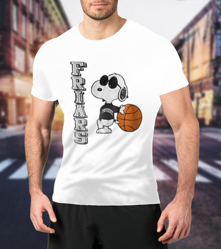 Providence Friars NCAA Snoopy Leaning Basketball Sunglasses T-Shirt