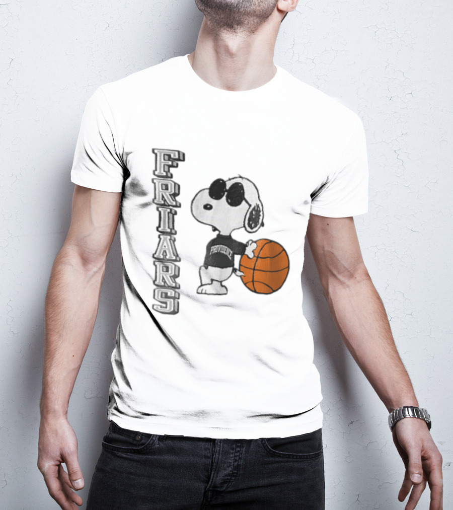 Providence Friars NCAA Snoopy Leaning Basketball Sunglasses T-Shirt