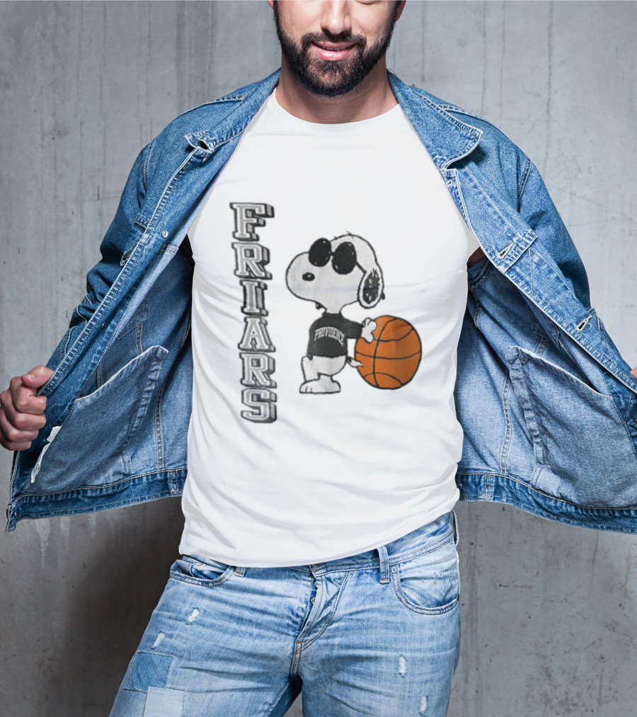 Providence Friars NCAA Snoopy Leaning Basketball Sunglasses T-Shirt