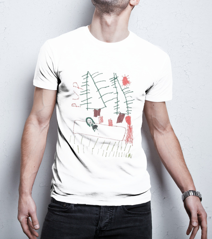 PUP The Dream Is Over Abstract Forest Sketch Sun T-Shirt