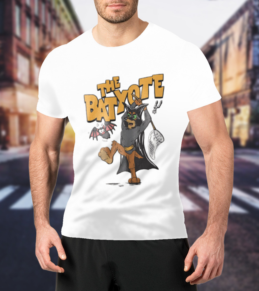 The Bat Yote Coyote Butterfly Net Creature Cartoon San Antonio Spurs NBA T-Shirt