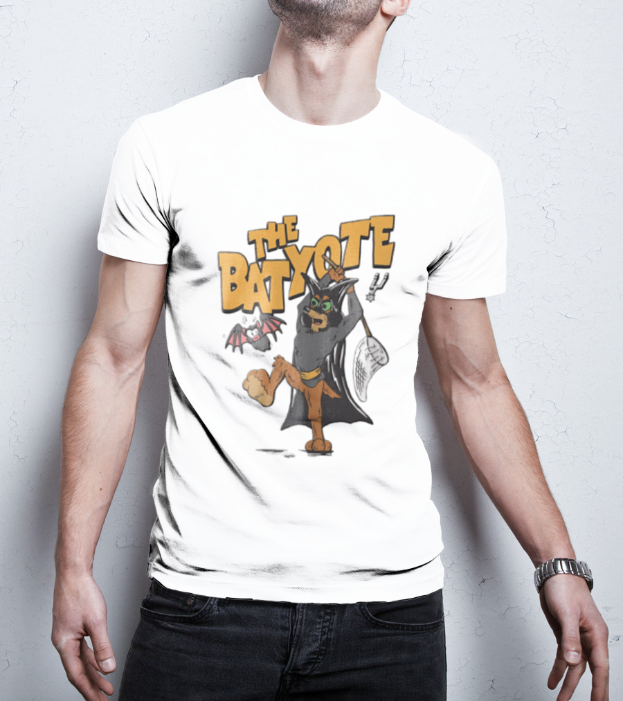 The Bat Yote Coyote Butterfly Net Creature Cartoon San Antonio Spurs NBA T-Shirt
