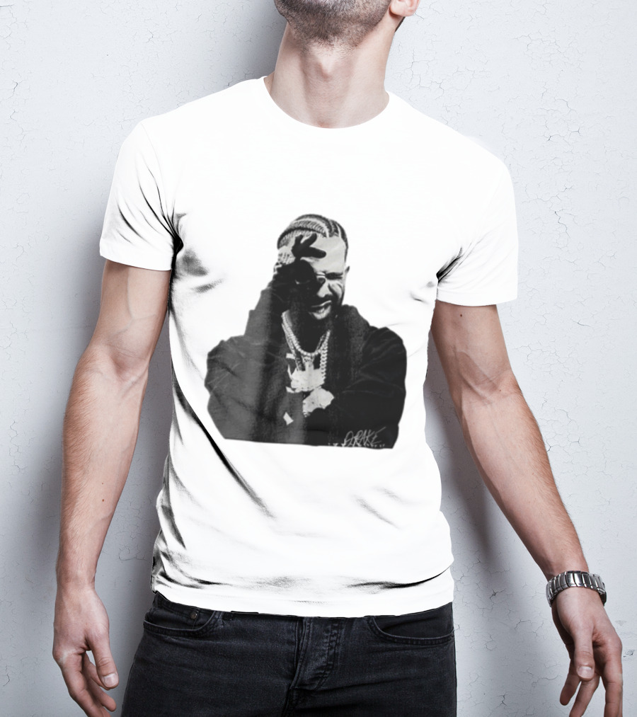 Drake Halftone Rapper Chains Gloves T-Shirt