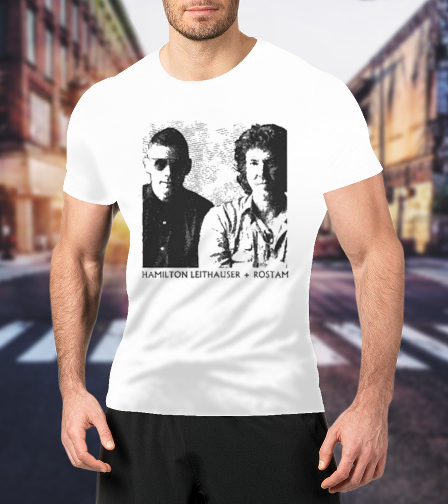 HAMILTON LEITHAUSER ROSTAM Black And White Photo Duo T-Shirt