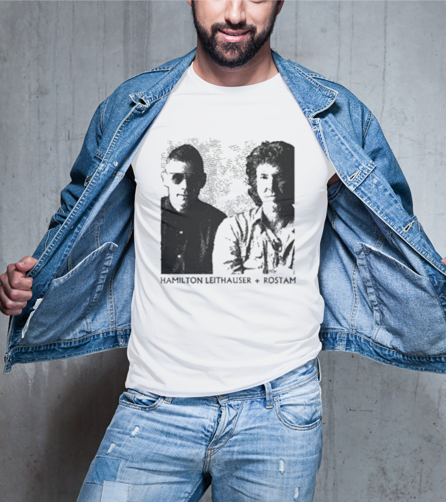 HAMILTON LEITHAUSER ROSTAM Black And White Photo Duo T-Shirt