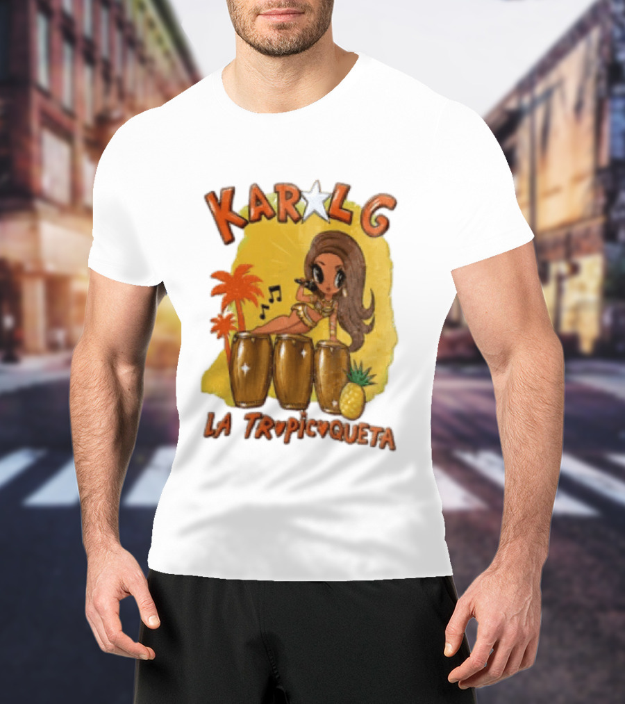 Karol G La Tropicuqueta Tropical Drummer Vibrant Island Vibes T-Shirt