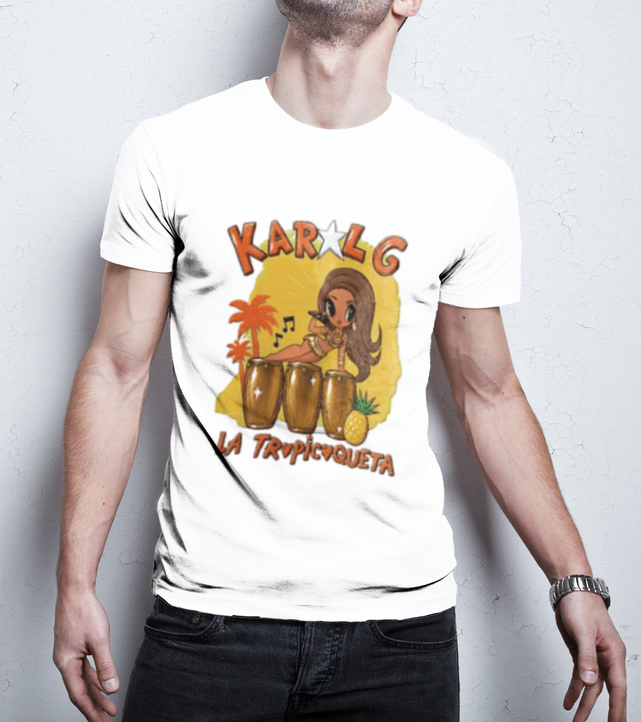 Karol G La Tropicuqueta Tropical Drummer Vibrant Island Vibes T-Shirt