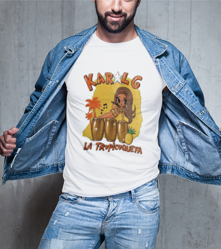 Karol G La Tropicuqueta Tropical Drummer Vibrant Island Vibes T-Shirt