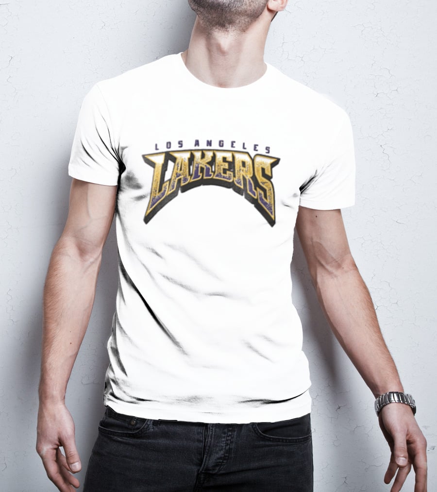 Los Angeles Lakers NBA Distressed Arched Block T-Shirt