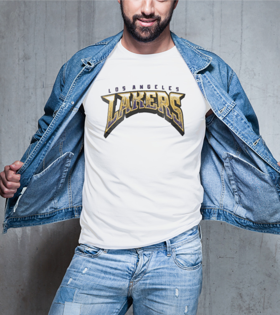 Los Angeles Lakers NBA Distressed Arched Block T-Shirt