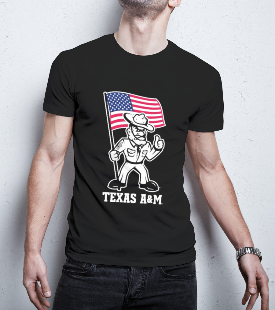 Texas A&M Ol' Sarge 2026 American Flag T-Shirt