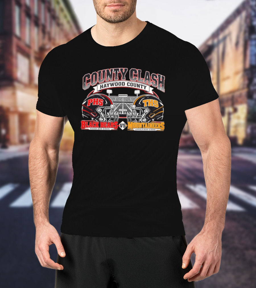 County Clash Haywood County PHS Black Bears Vs THS Mountaineers Pisgah High School Tuscola High School T-Shirt
