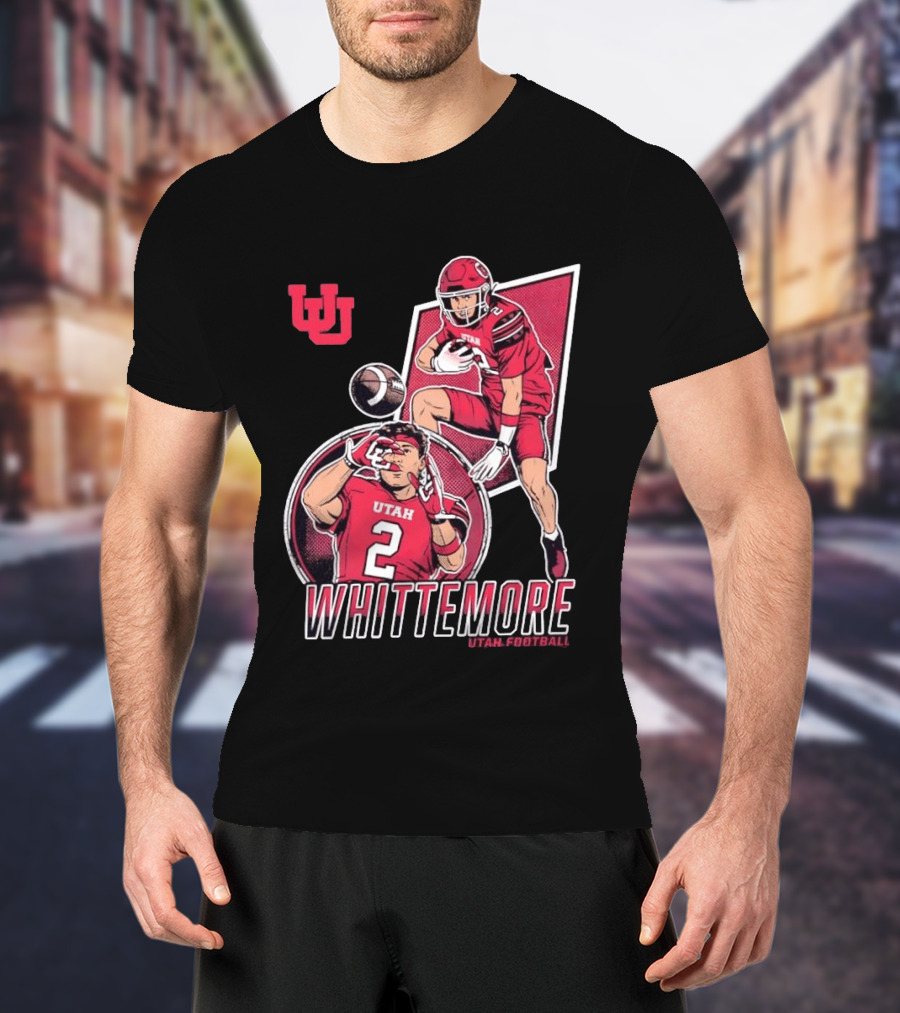 Utah Utes Football Whittemore No 2 Player Collage T-Shirt