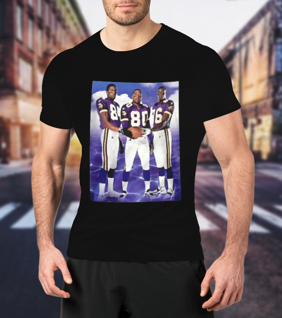 Randy Moss Cris Carter Jake Reed Minnesota Vikings Legendary Trio Football Players T-Shirt