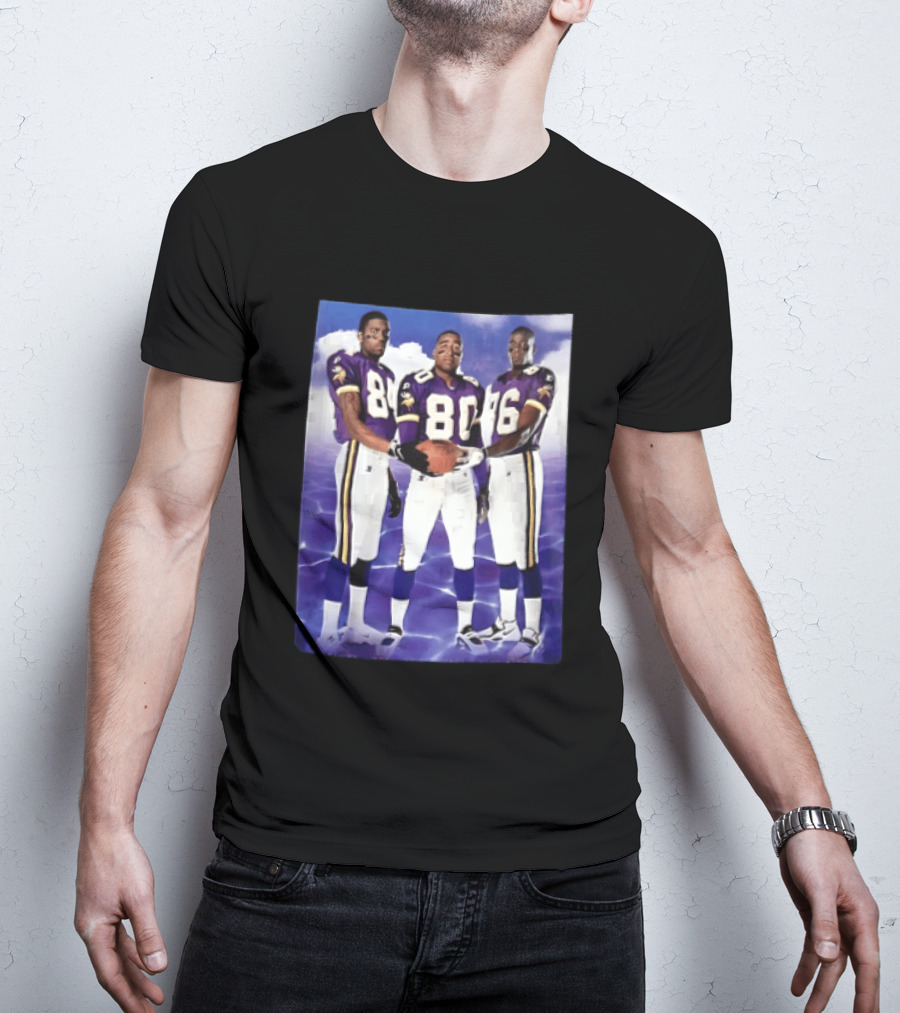 Randy Moss Cris Carter Jake Reed Minnesota Vikings Legendary Trio Football Players T-Shirt