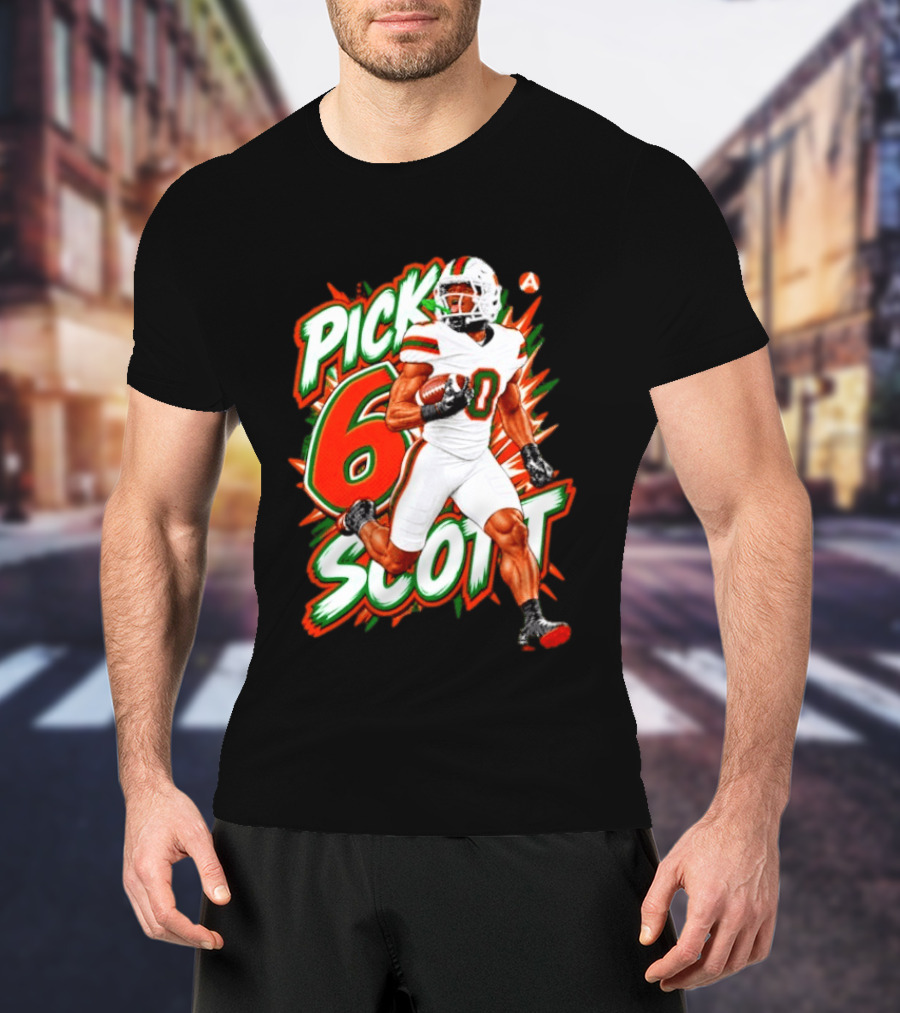 Keionte Scott Pick 6 Scott Miami Hurricanes Football Player T-Shirt