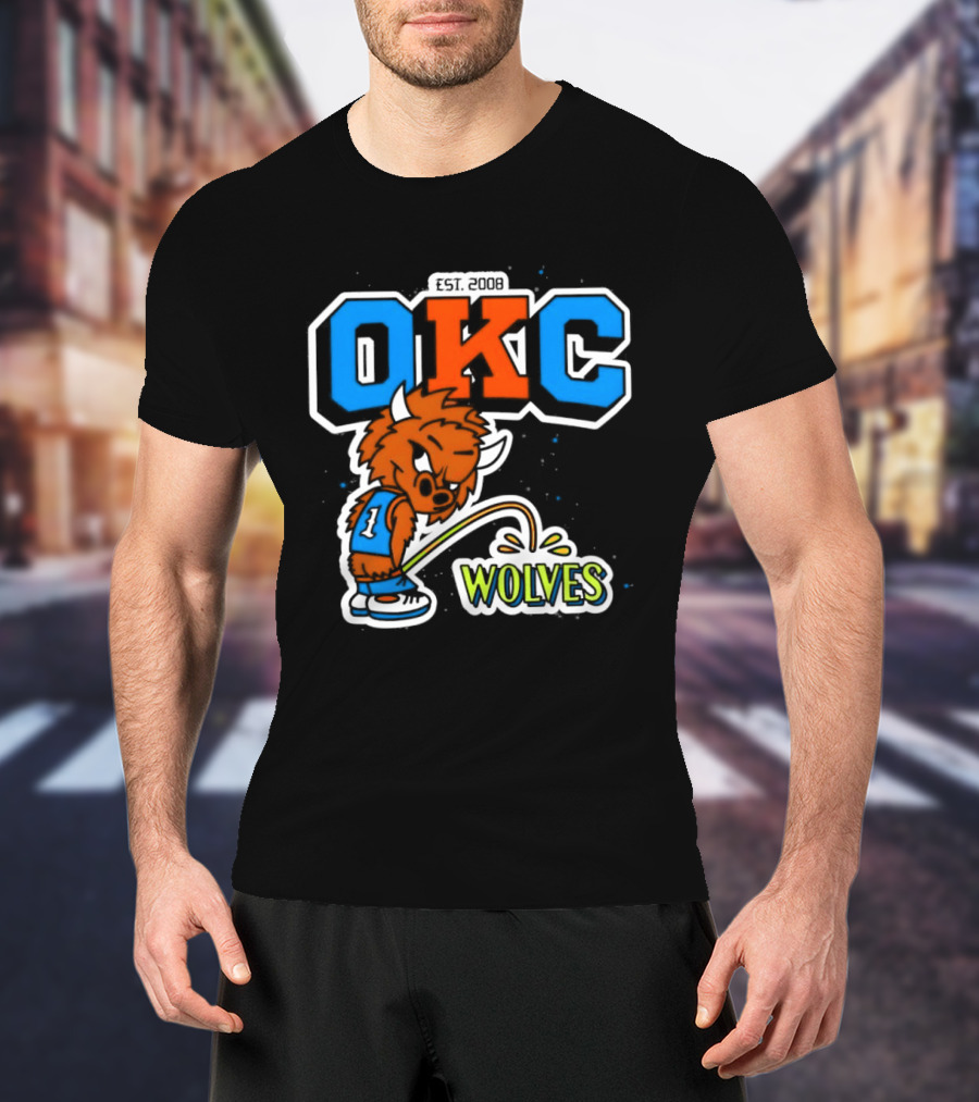 OKC Bison 2008 No 1 Jersey Vs Wolves T-Shirt