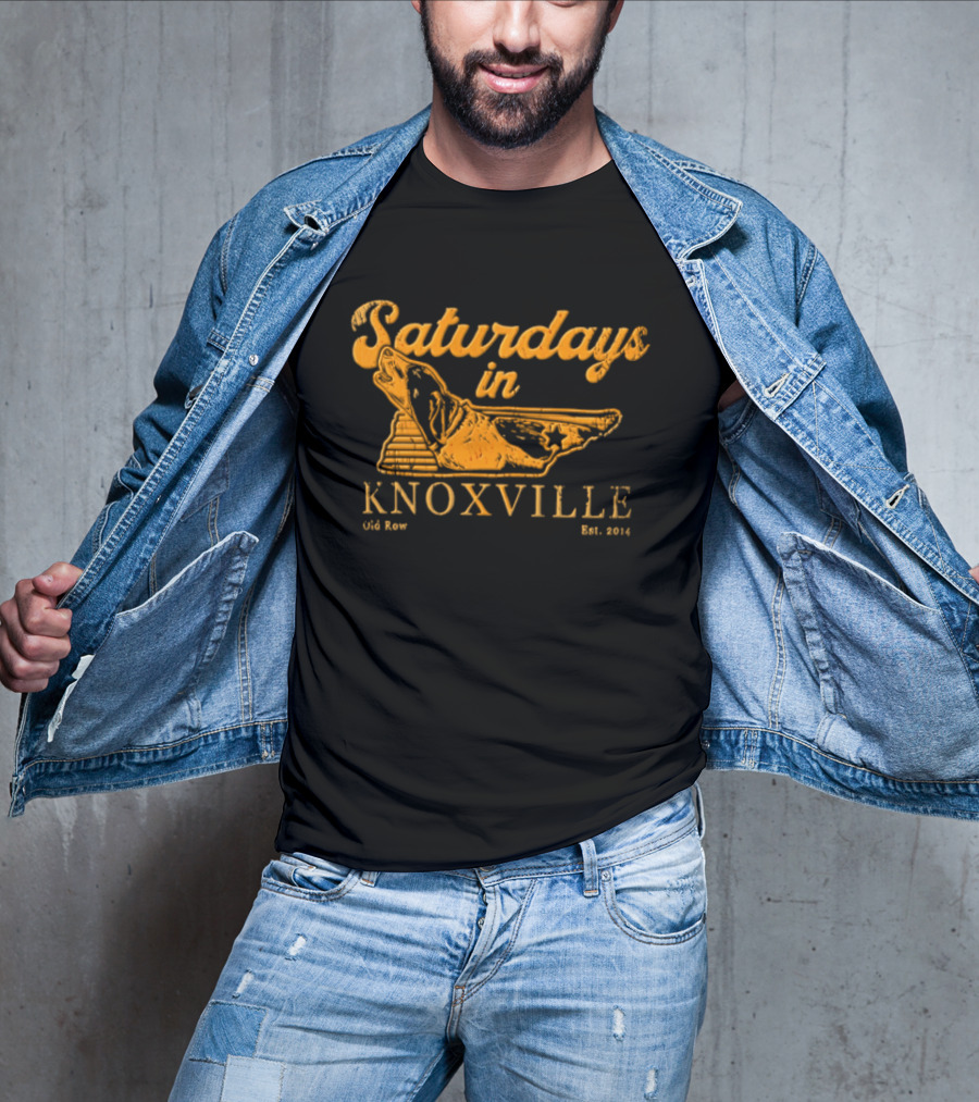 Saturdays In Knoxville Old Row 2014 Howling Dog Tennessee State T-Shirt