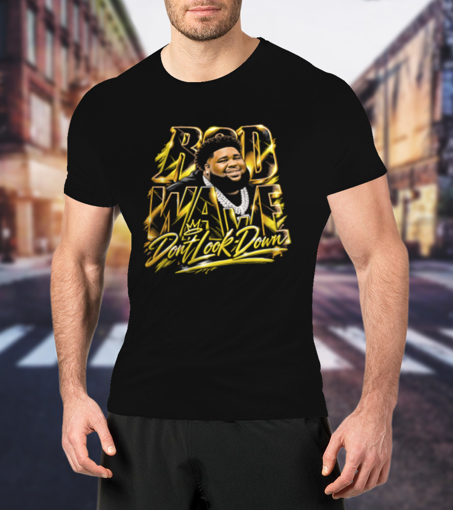 Rod Wave Don't Look Down Bold Gold T-Shirt