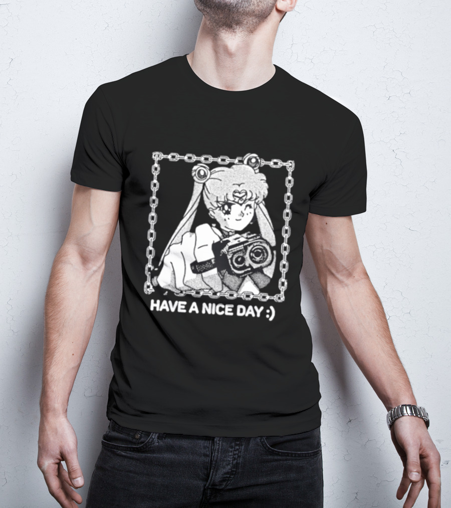 Sailor Moon Have A Nice Day Chain Frame Camera T-Shirt
