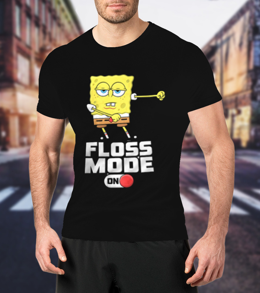 Squarepants Floss Mode On With Dabbing T-Shirt