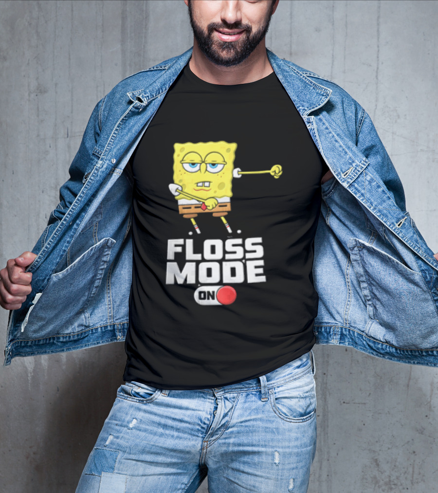 Squarepants Floss Mode On With Dabbing T-Shirt