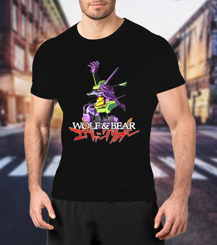 Wolf & Bear Store Shop Nge Tour Evangelion Mecha Anime T-Shirt