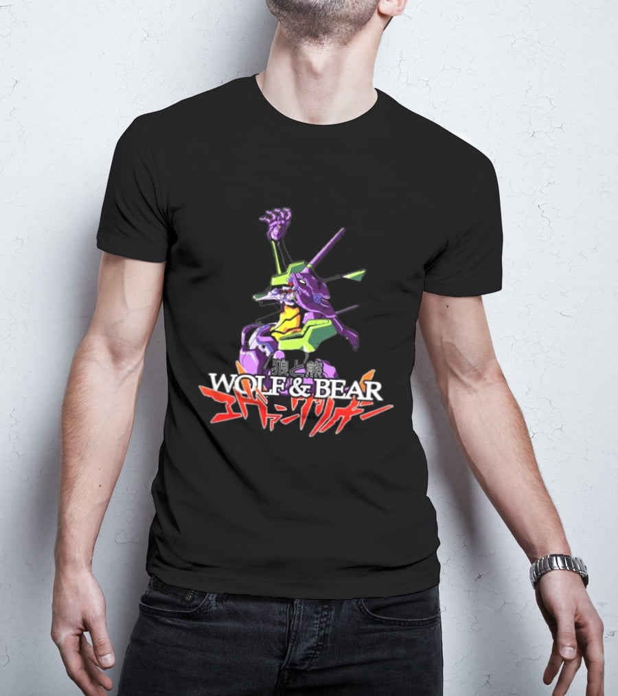 Wolf & Bear Store Shop Nge Tour Evangelion Mecha Anime T-Shirt