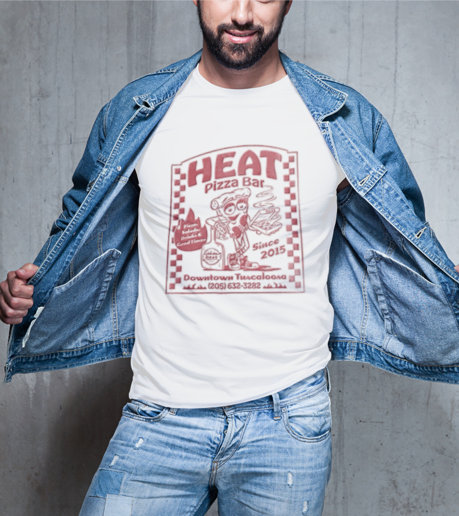 HEAT Pizza Franco Delivery Bear With Sizzling Pie T-Shirt