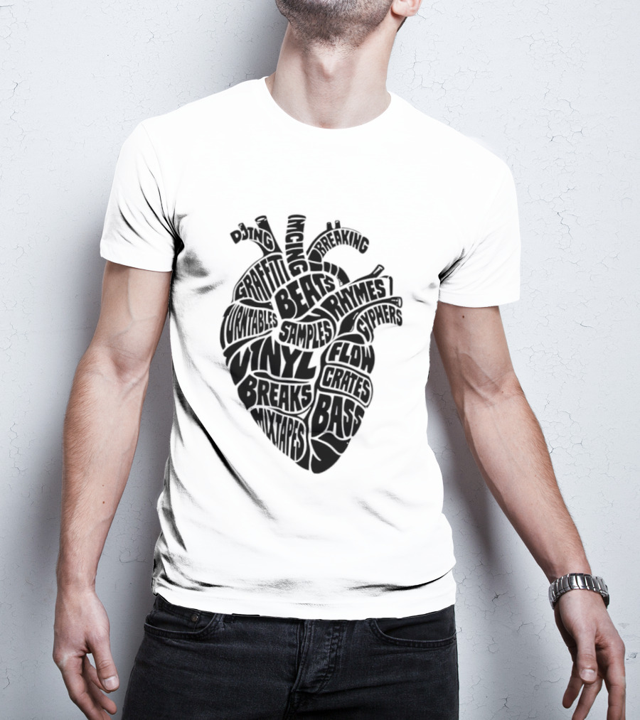 Heartbeat Of Hip Hop Culture Anatomy T-Shirt