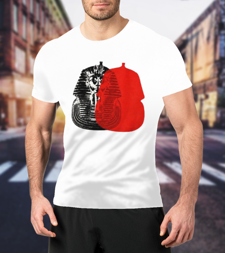 Pyramids Half Marathon Store The Tut Edit Egyptian Pharaoh Mask T-Shirt