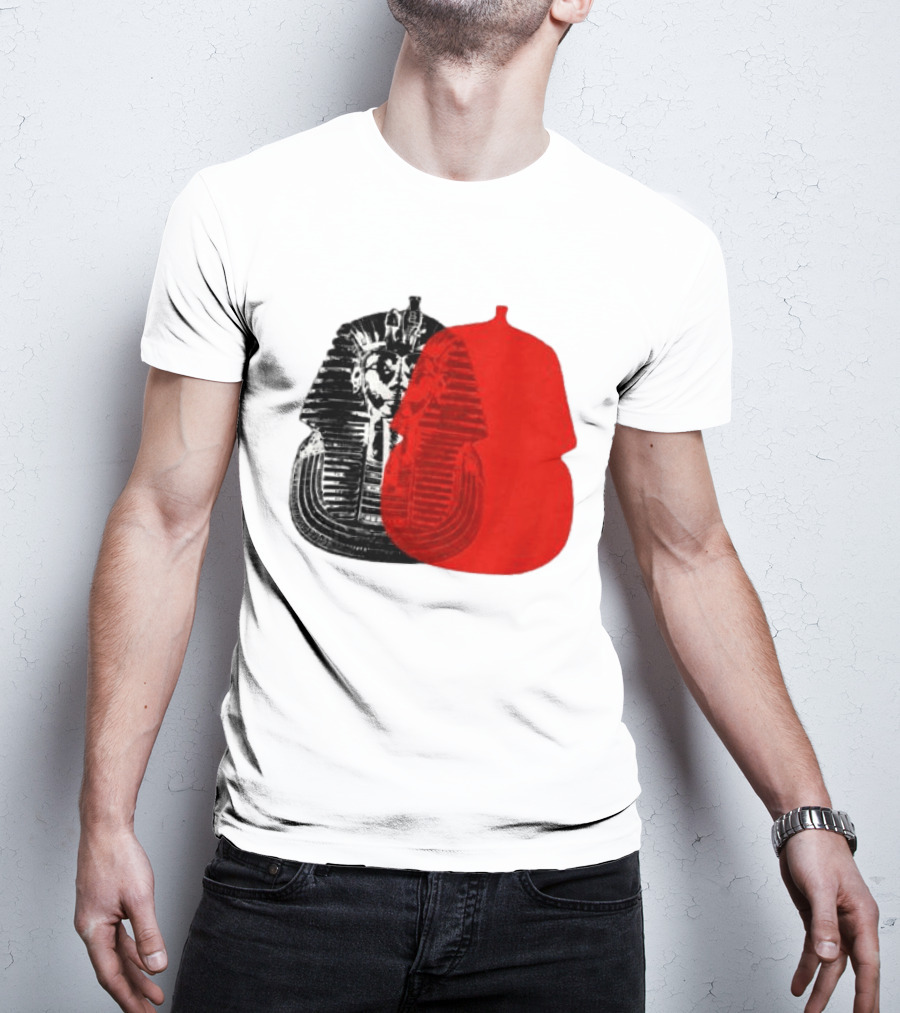 Pyramids Half Marathon Store The Tut Edit Egyptian Pharaoh Mask T-Shirt