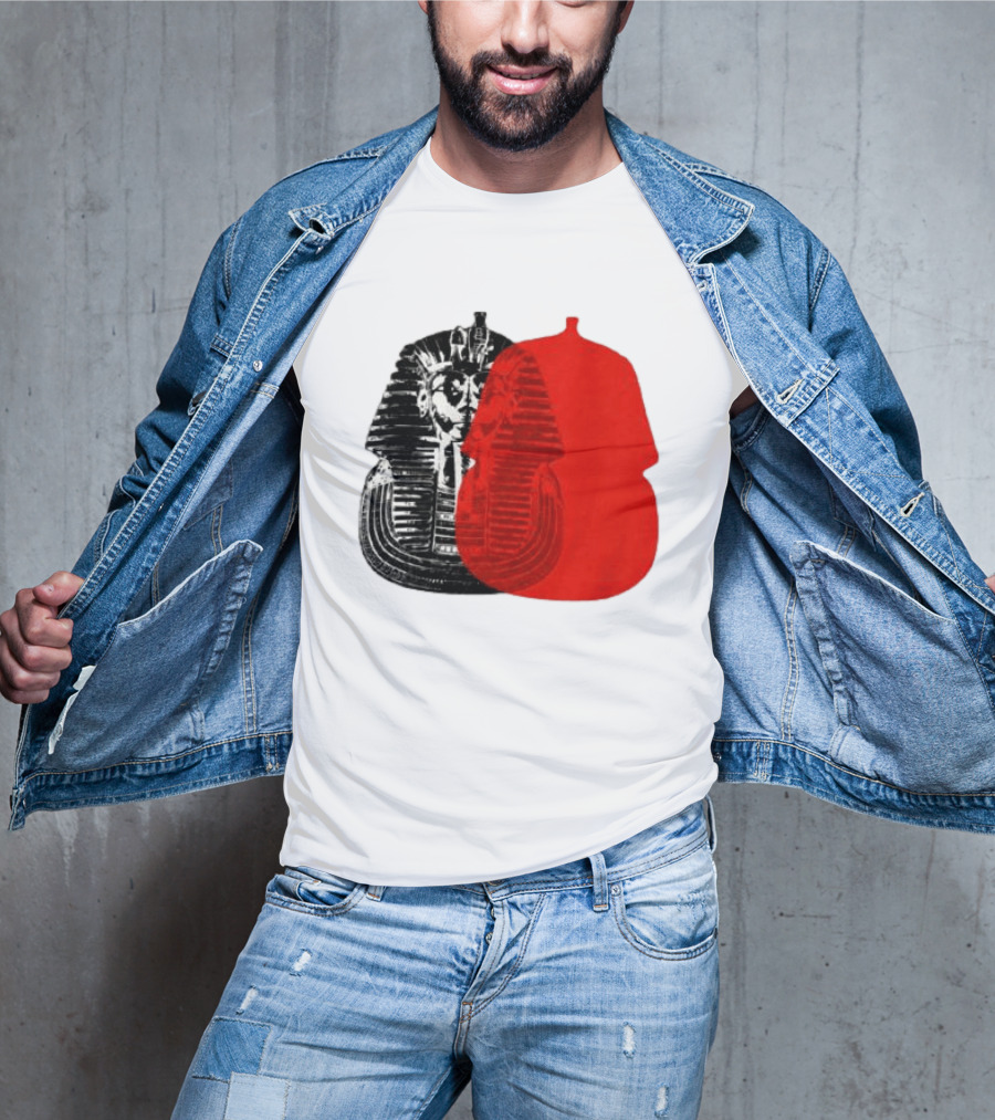 Pyramids Half Marathon Store The Tut Edit Egyptian Pharaoh Mask T-Shirt