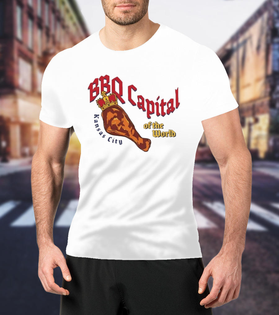 Kansas City BBQ Capital Of The World Crowned Barbecue Leg T-Shirt