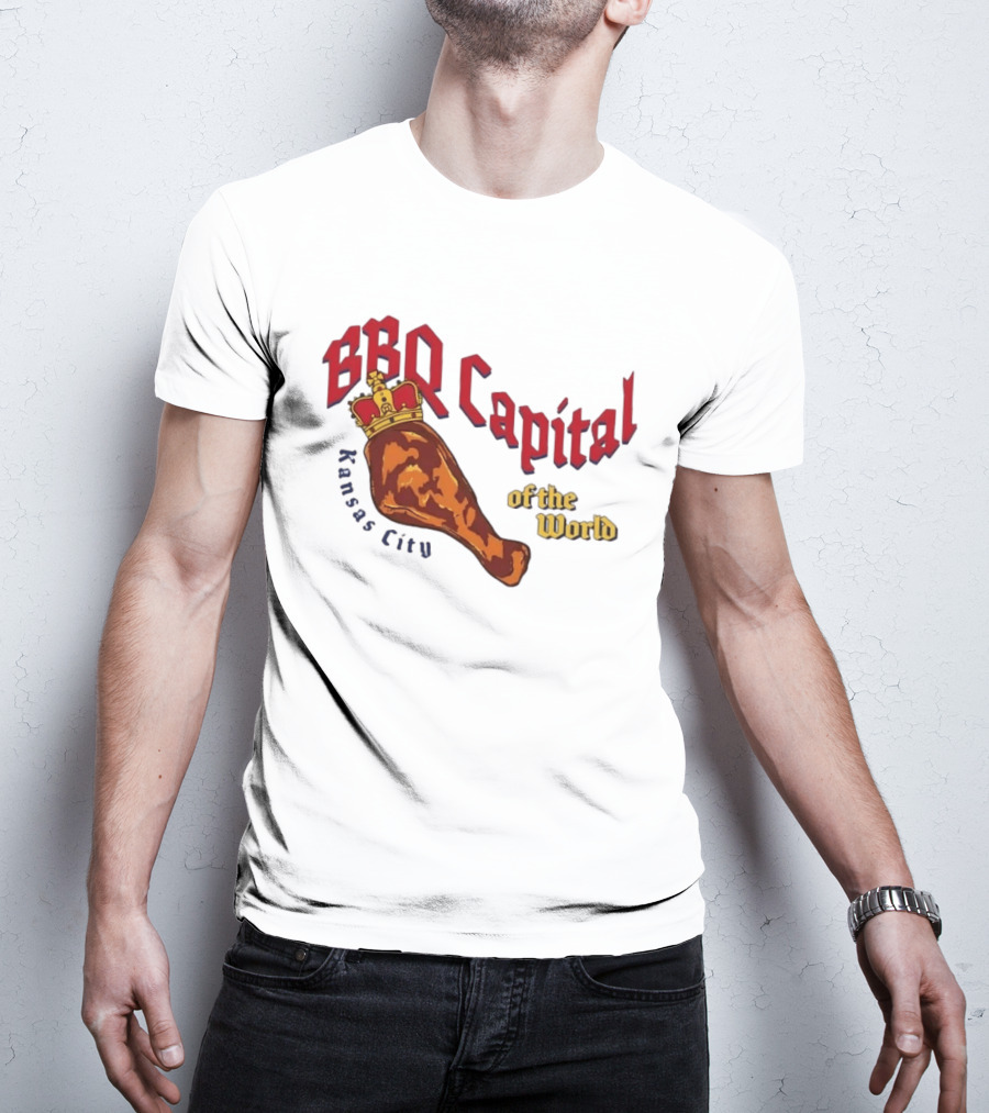 Kansas City BBQ Capital Of The World Crowned Barbecue Leg T-Shirt