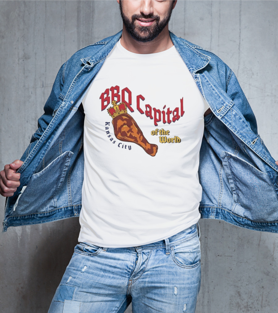 Kansas City BBQ Capital Of The World Crowned Barbecue Leg T-Shirt