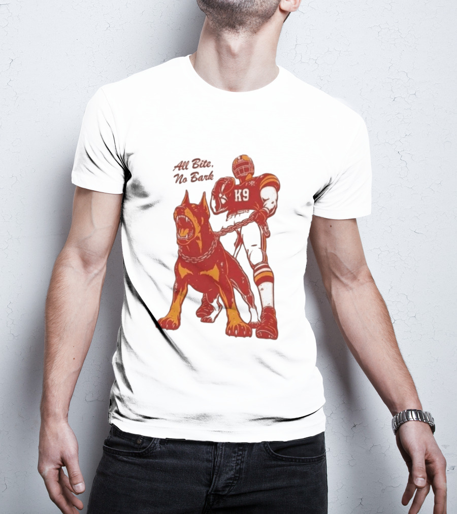 Kenneth Walker III K9 All Bite No Bark Football Player And Dog T-Shirt