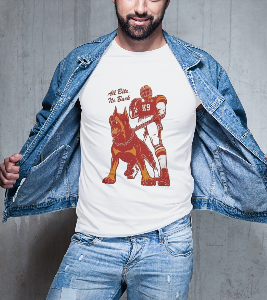 Kenneth Walker III K9 All Bite No Bark Football Player And Dog T-Shirt
