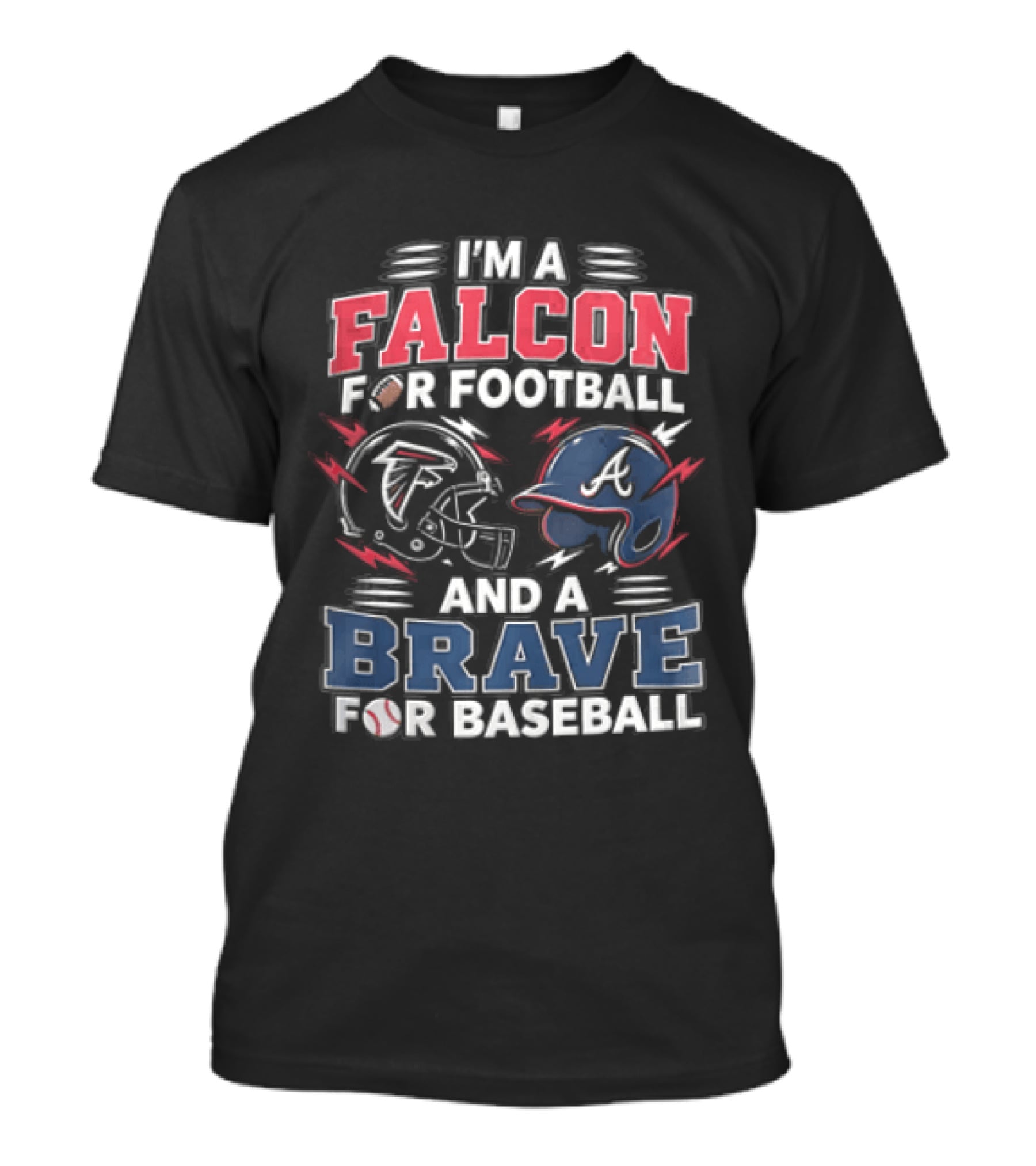 Atlanta Falcons Braves Football And Baseball Fan T-Shirt