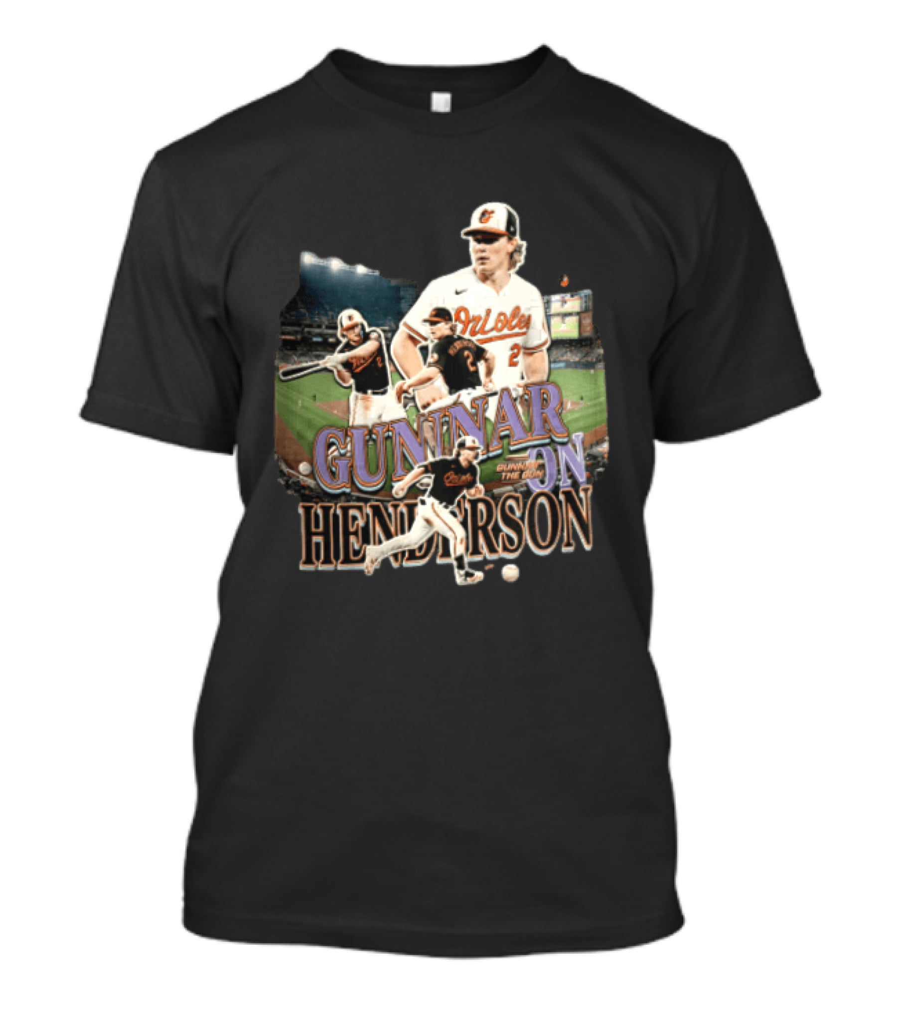 Baltimore Orioles Gunnar Henderson The Gun Baseball Player Action Shots T-Shirt
