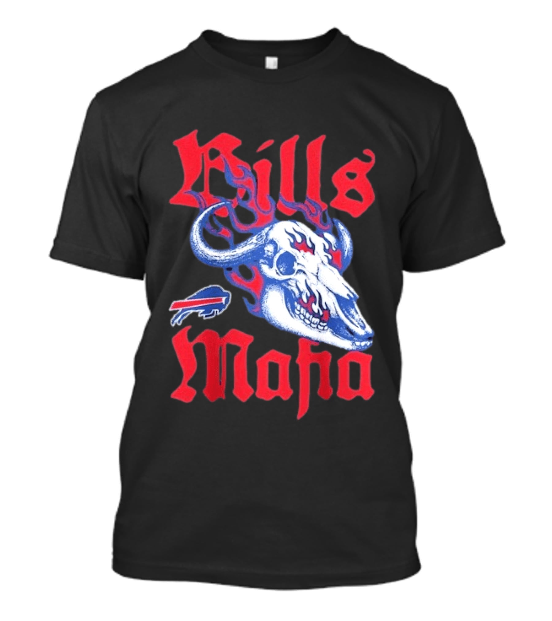 Buffalo Bills Mafia Skull Flames T-Shirt