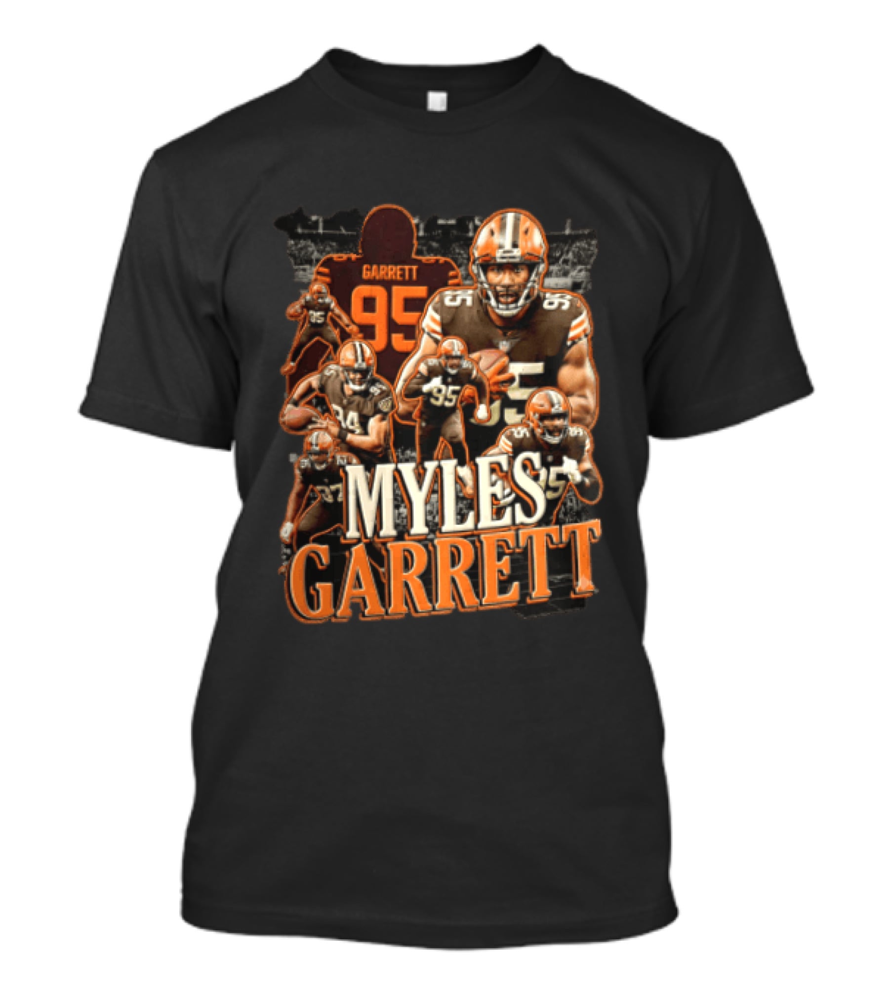 Cleveland Browns Myles Garrett 95 Action Poses Football Player T-Shirt