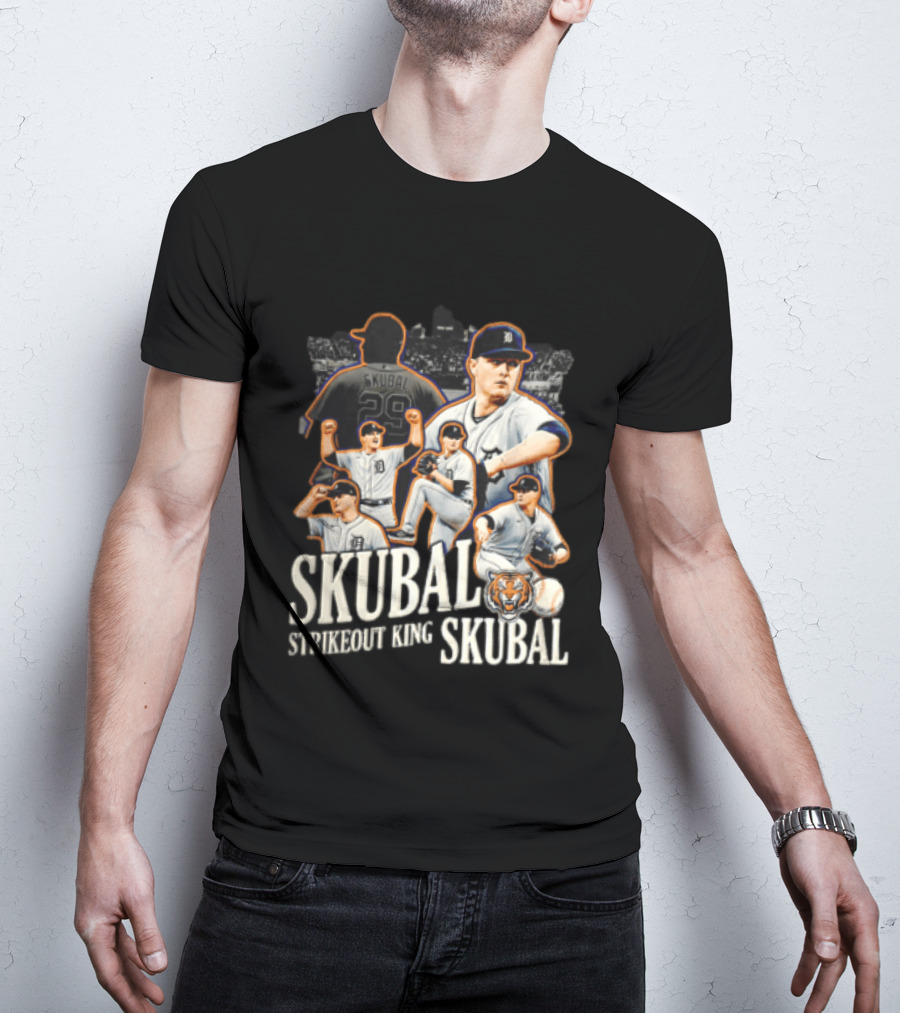 Detroit Tigers Skubal Strikeout King Baseball Pitcher Tiger T-Shirt